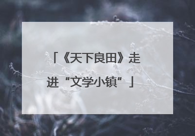 《天下良田》走进“文学小镇”