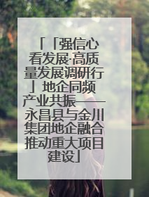 「强信心 看发展·高质量发展调研行」地企同频 产业共振——永昌县与金川集团地企融合推动重大项目建设