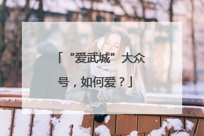 “爱武城”大众号，如何爱？