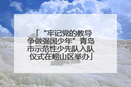 “牢记党的教导 争做强国少年”青岛市示范性少先队入队仪式在崂山区举办
