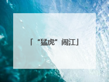 “猛虎”闹江