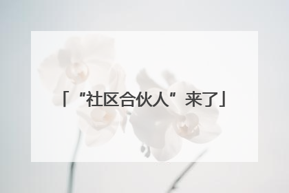 “社区合伙人”来了