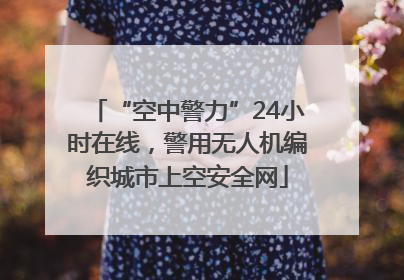 “空中警力”24小时在线，警用无人机编织城市上空安全网