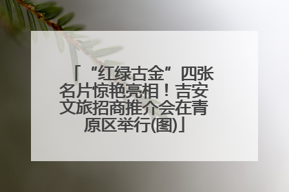 “红绿古金”四张名片惊艳亮相！吉安文旅招商推介会在青原区举行(图)