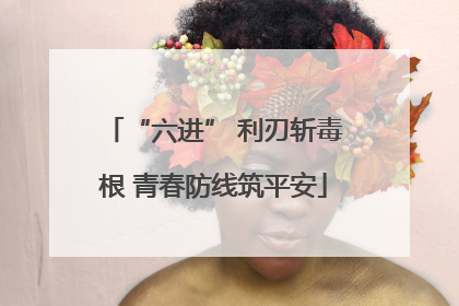 “六进” 利刃斩毒根 青春防线筑平安