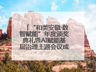 “和美安徽·数智赋能”年度颁奖典礼暨AI赋能基层治理主题会议成功举办