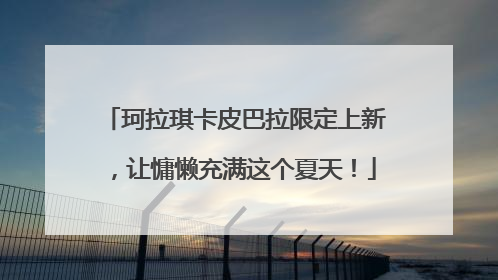 珂拉琪卡皮巴拉限定上新，让慵懒充满这个夏天！