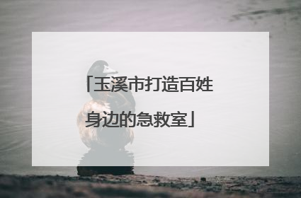 玉溪市打造百姓身边的急救室