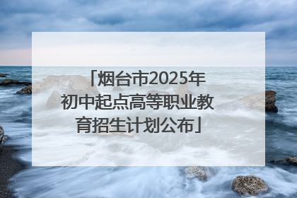 烟台市2025年初中起点高等职业教育招生计划公布