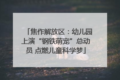 焦作解放区：幼儿园上演“钢铁萌宠”总动员 点燃儿童科学梦