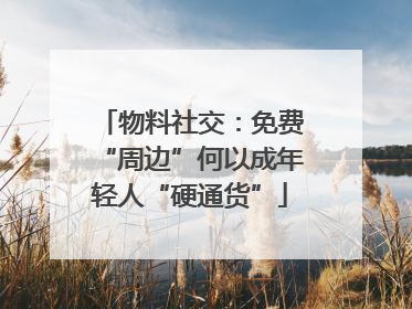 物料社交：免费“周边”何以成年轻人“硬通货”