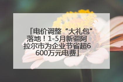 电价调整“大礼包”落地！1-5月新疆阿拉尔市为企业节省超6600万元电费