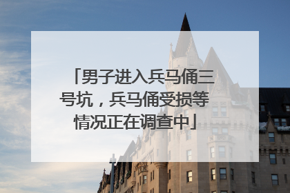 男子进入兵马俑三号坑，兵马俑受损等情况正在调查中