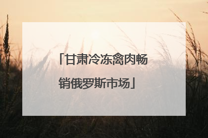 甘肃冷冻禽肉畅销俄罗斯市场