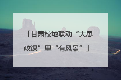 甘肃校地联动“大思政课”里“有风景”