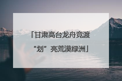 甘肃高台龙舟竞渡“划”亮荒漠绿洲