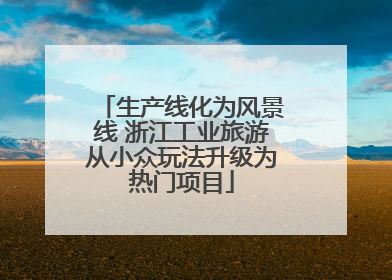 生产线化为风景线 浙江工业旅游从小众玩法升级为热门项目