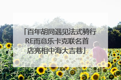 百年胡同遇见法式骑行 RE而意乐卡克联名首店亮相中海大吉巷