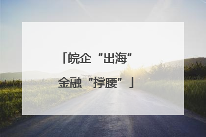 皖企“出海” 金融“撑腰”