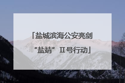 盐城滨海公安亮剑“盐靖”Ⅱ号行动