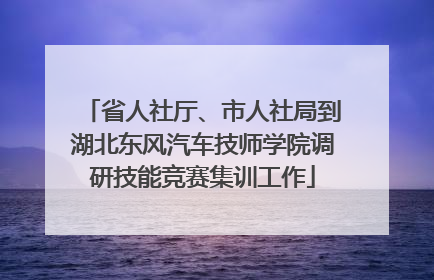 省人社厅、市人社局到湖北东风汽车技师学院调研技能竞赛集训工作