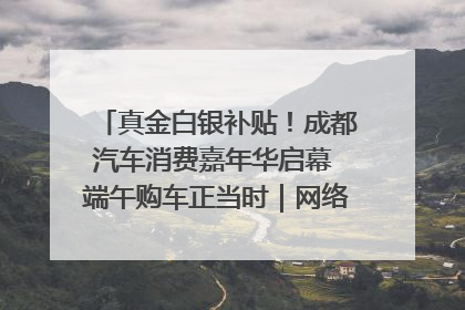真金白银补贴！成都汽车消费嘉年华启幕 端午购车正当时｜网络中国节·端午