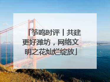 筝鸣时评丨共建更好潍坊，网络文明之花灿烂绽放
