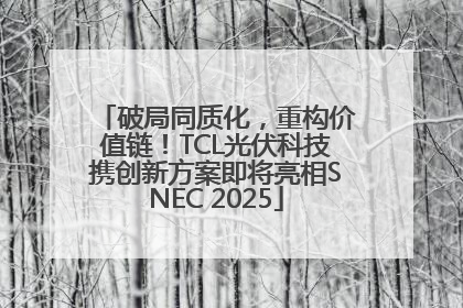 破局同质化，重构价值链！TCL光伏科技携创新方案即将亮相SNEC 2025