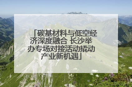 碳基材料与低空经济深度融合 长沙举办专场对接活动撬动产业新机遇
