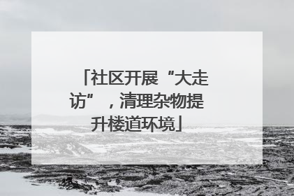 社区开展“大走访”，清理杂物提升楼道环境