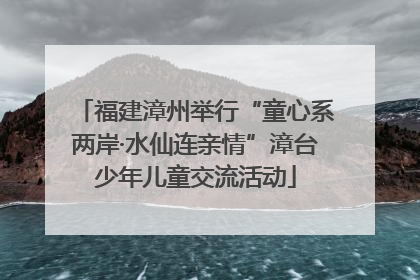 福建漳州举行“童心系两岸·水仙连亲情”漳台少年儿童交流活动