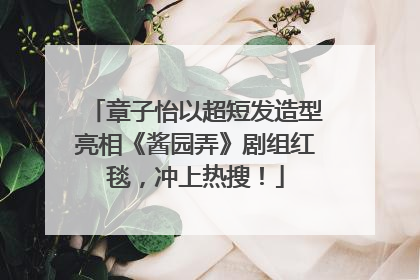 章子怡以超短发造型亮相《酱园弄》剧组红毯，冲上热搜！