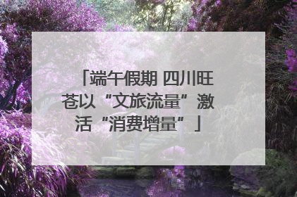 端午假期 四川旺苍以“文旅流量”激活“消费增量”