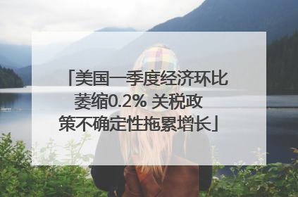 美国一季度经济环比萎缩0.2% 关税政策不确定性拖累增长