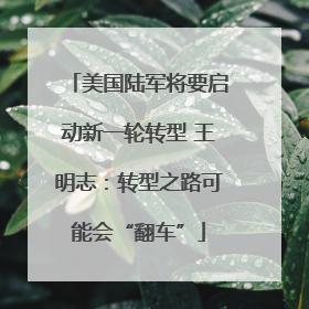 美国陆军将要启动新一轮转型 王明志：转型之路可能会“翻车”