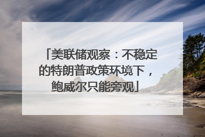 美联储观察：不稳定的特朗普政策环境下，鲍威尔只能旁观