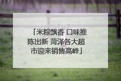 米粽飘香 口味推陈出新 菏泽各大超市迎来销售高峰
