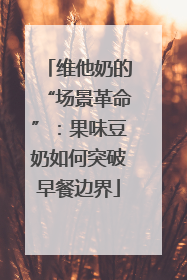 维他奶的“场景革命”：果味豆奶如何突破早餐边界