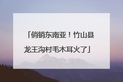 俏销东南亚！竹山县龙王沟村毛木耳火了