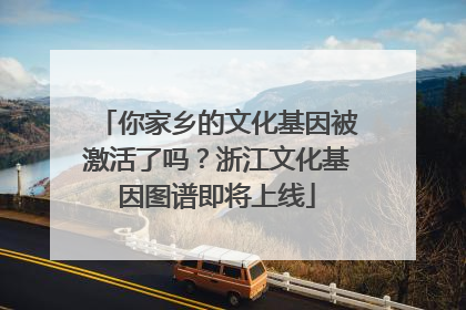 你家乡的文化基因被激活了吗？浙江文化基因图谱即将上线