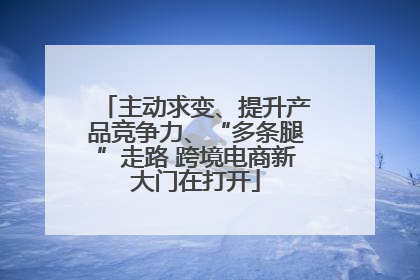 主动求变、提升产品竞争力、“多条腿”走路 跨境电商新大门在打开