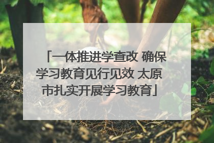 一体推进学查改 确保学习教育见行见效 太原市扎实开展学习教育
