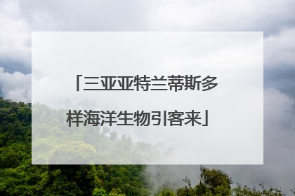 三亚亚特兰蒂斯多样海洋生物引客来