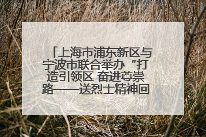 上海市浦东新区与宁波市联合举办“打造引领区 奋进尊崇路——送烈士精神回家乡”主题活动