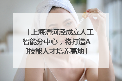 上海漕河泾成立人工智能分中心，将打造AI技能人才培养高地