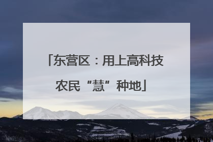 东营区：用上高科技 农民“慧”种地
