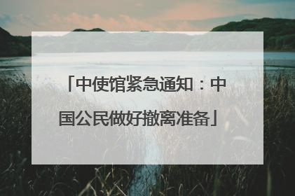 中使馆紧急通知：中国公民做好撤离准备