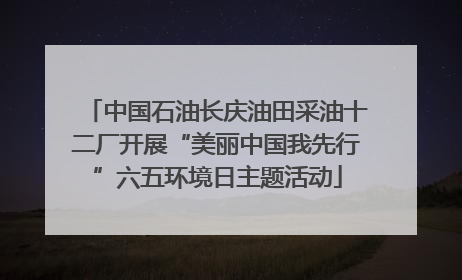 中国石油长庆油田采油十二厂开展“美丽中国我先行”六五环境日主题活动