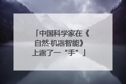 中国科学家在《自然·机器智能》上露了一“手”