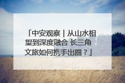 中安观察｜从山水相望到深度融合 长三角文旅如何携手出圈？